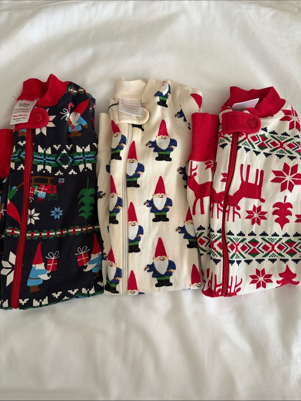 Hanna Andersson Kids Baby Holiday Pajamas Bundle 0-3 mo